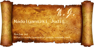 Nadolyanszki Judit névjegykártya